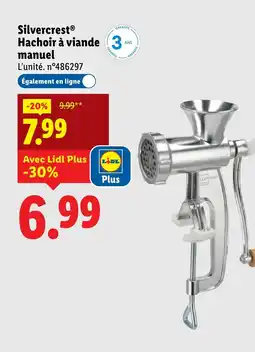 Lidl SILVERCREST Hachoir à viande manuel offre