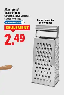 Lidl SILVERCREST Râpe 4 faces offre