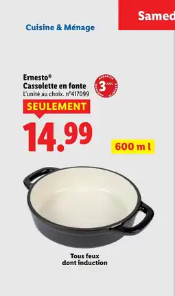 Lidl ERNESTO Cassolette en fonte offre