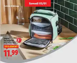 Lidl ERNESTO Sac isotherme avec boîtes repas offre