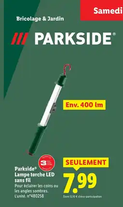 Lidl PARKSIDE Lampe torche LED sans fil offre