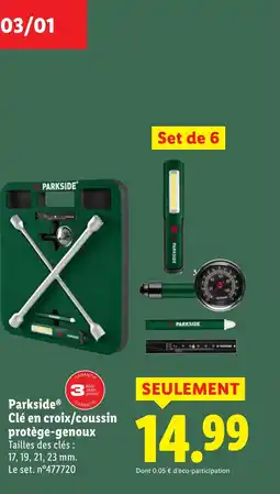 Lidl PARKSIDE Clé en croix/coussin protège-genoux offre