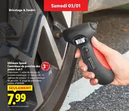Lidl Ultimate Speed Contrôleur de pression des pneus 5 en 1 offre