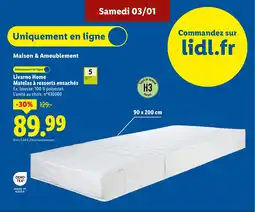 Lidl Livarno Home Matelas à ressorts ensachés offre