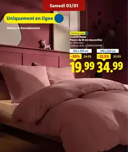 Lidl Livarno Home Parure de lit en mousseline offre
