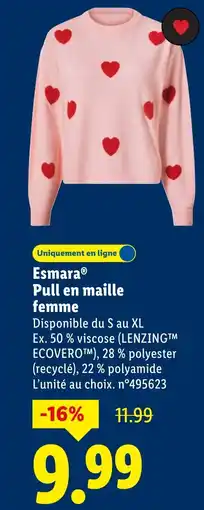 Lidl ESMARA Pull en maille femme offre
