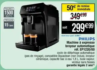 Cora x Carrefour Machine à expresso broyeur automatique réf. EP1220/00 offre