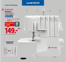 Lidl S SINGER Surjeteuse offre
