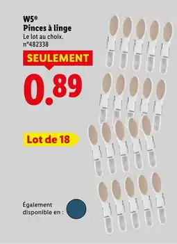Lidl W5 Pinces à linge offre