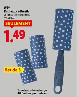Lidl W5 Rouleaux adhésifs offre