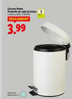 Lidl Livarno Home Poubelle de salle de bains offre
