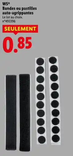 Lidl W5 Bandes ou pastilles auto-agrippantes offre