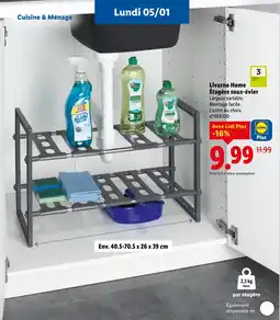 Lidl Livarno Home Étagère sous-évier offre