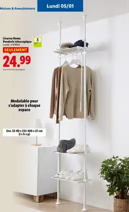 Lidl Livarno Home Penderie télescopique offre