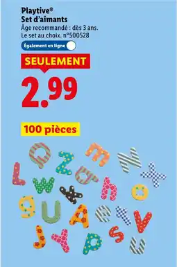 Lidl PLAYTIVE Set d'aimants offre
