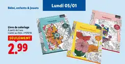 Lidl Livre de coloriage offre