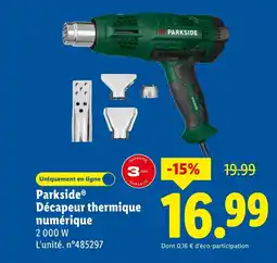 Lidl PARKSIDE Décapeur thermique numérique offre