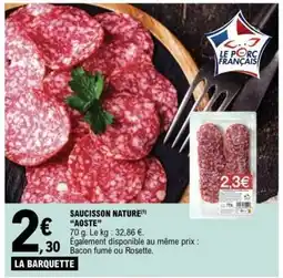 E.Leclerc SAUCISSON NATURE AOSTE offre