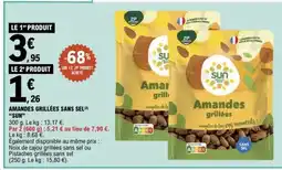 E.Leclerc AMANDES GRILLÉES SANS SEL offre