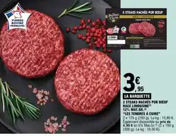 E.Leclerc 2 STEAKS HACHÉS PUR BOEUF RACE LIMOUSINE offre