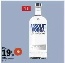 E.Leclerc VODKA ABSOLUT ORIGINAL offre