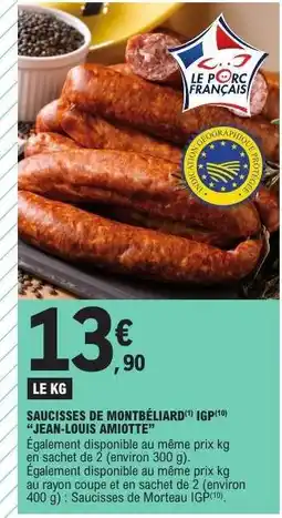 E.Leclerc SAUCISSES DE MONTBÉLIARD offre