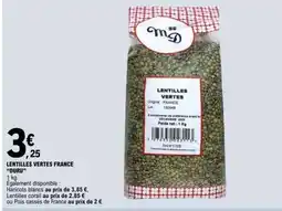 E.Leclerc LENTILLES VERTES FRANCE DURU offre