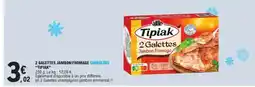 E.Leclerc 2 Galettes Jambon Fromage Surgelées 'Tipiak' offre