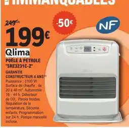 E.Leclerc Qlima POÊLE À PETROLE SRE3231C-2 offre