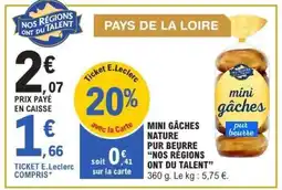 E.Leclerc Mini gâches nature pur beurre 'Nos Régions ont du Talent' offre