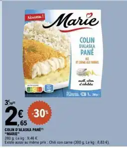 E.Leclerc COLIN D’ALASKA PANÉ “MARIE” offre