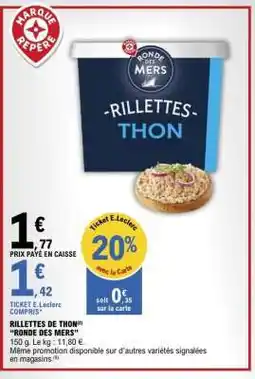 E.Leclerc Rillettes de Thon 'Ronde des Mers' offre