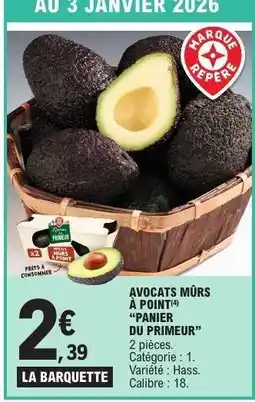 E.Leclerc Avocats mûrs à point 'Panier du Primeur' offre