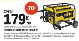 E.Leclerc GROUPE ÉLECTROGÈNE 3000 W offre
