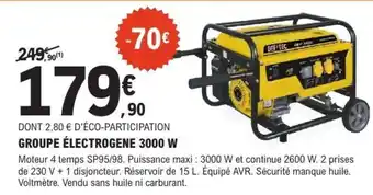 GROUPE ÉLECTROGÈNE 3000 W