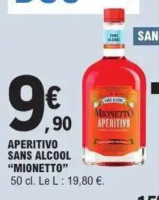 E.Leclerc Aperitivo Sans alcool MIONETTO offre