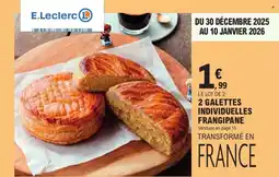 E.Leclerc 2 galettes individuelles frangipane offre
