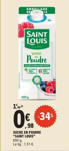 E.Leclerc Sucre en poudre saint louis offre