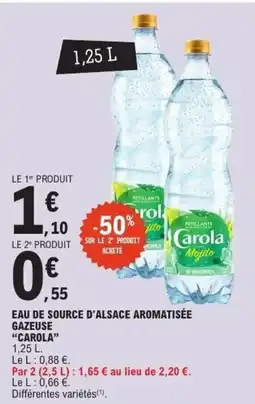 E.Leclerc Eau de source d'alsace aromatisée gazeuse carola offre