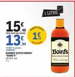 E.Leclerc Blended scotch whisky baird's offre