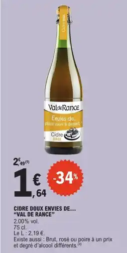 E.Leclerc Cidre doux envies de... val de rance offre