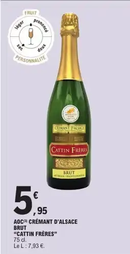 E.Leclerc Aoc crémant d'alsace brut cattin frères offre