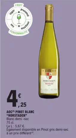 E.Leclerc Aoc pinot blanc horstaden offre