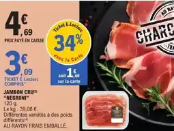 E.Leclerc Jambon cru negroni offre
