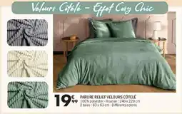 La Foir'Fouille Parure relief velours côtelé offre