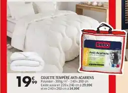 La Foir'Fouille Couette tempéré anti acariens offre