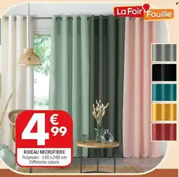 La Foir'Fouille Rideau microfibre offre