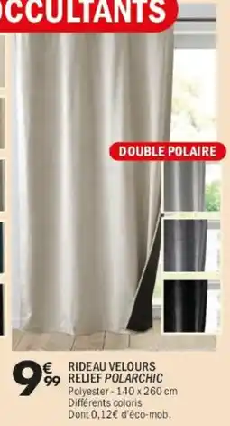 La Foir'Fouille Rideau velours relief polarchic offre