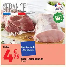 Auchan Porc longe sans os offre
