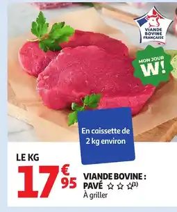 Auchan Viande bovine pavé offre